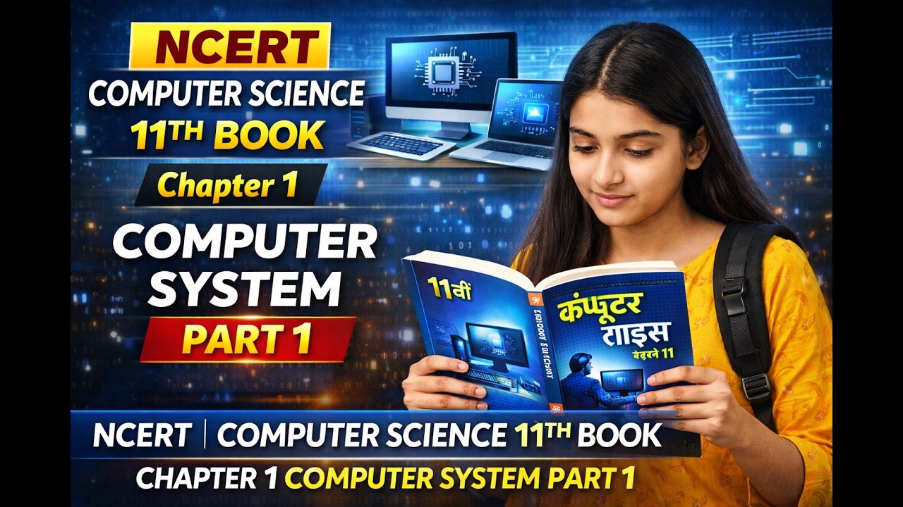NCERT Computer Science Class 11 | Chapter 1 Computer System Part 1 | Full Explanation in Hindi