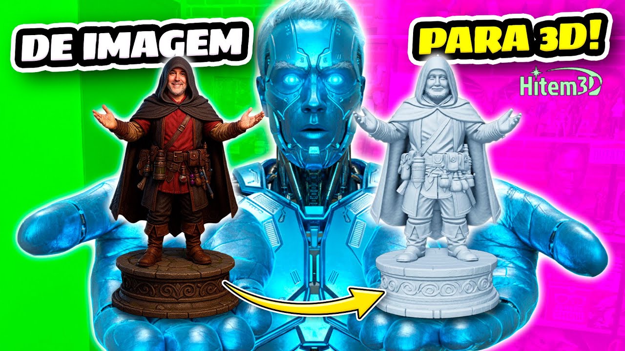 Transformei uma Foto em Miniatura 3D (Sem Saber Modelar!) - Hitem3D