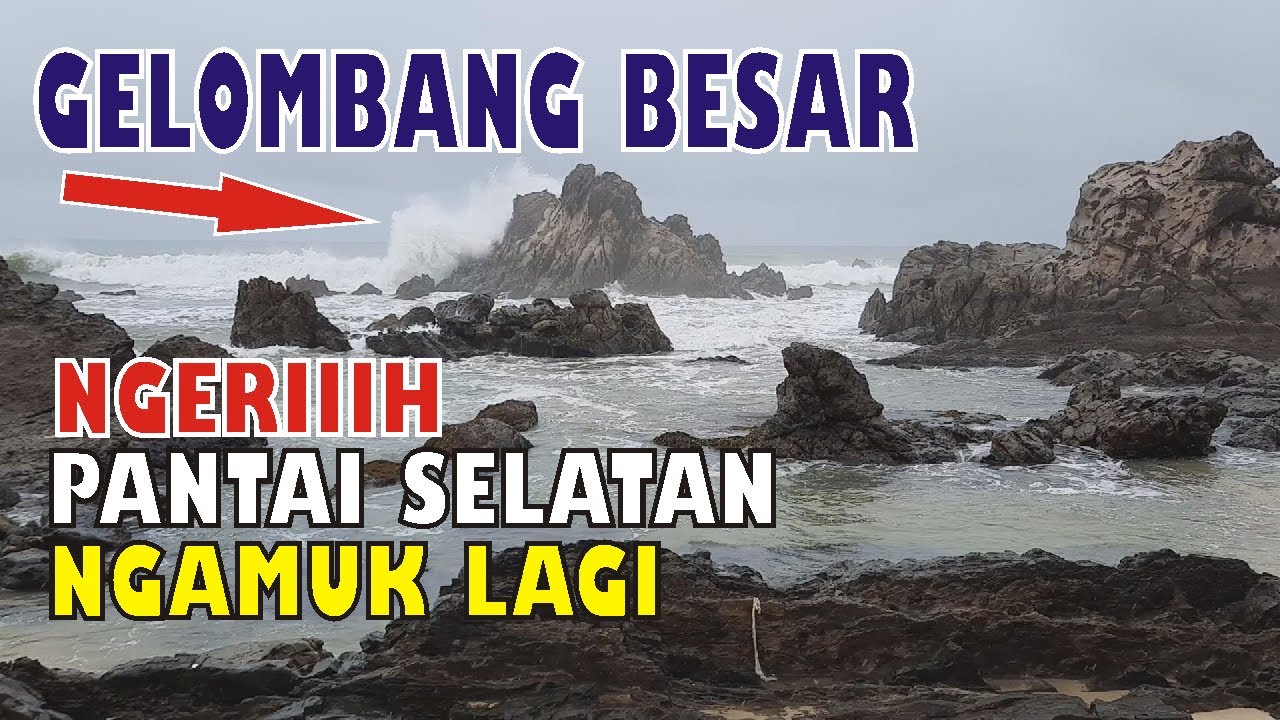 DENGARKAN NADA GELOMBANG BESAR PANTAI CIBOBOS BANTEN