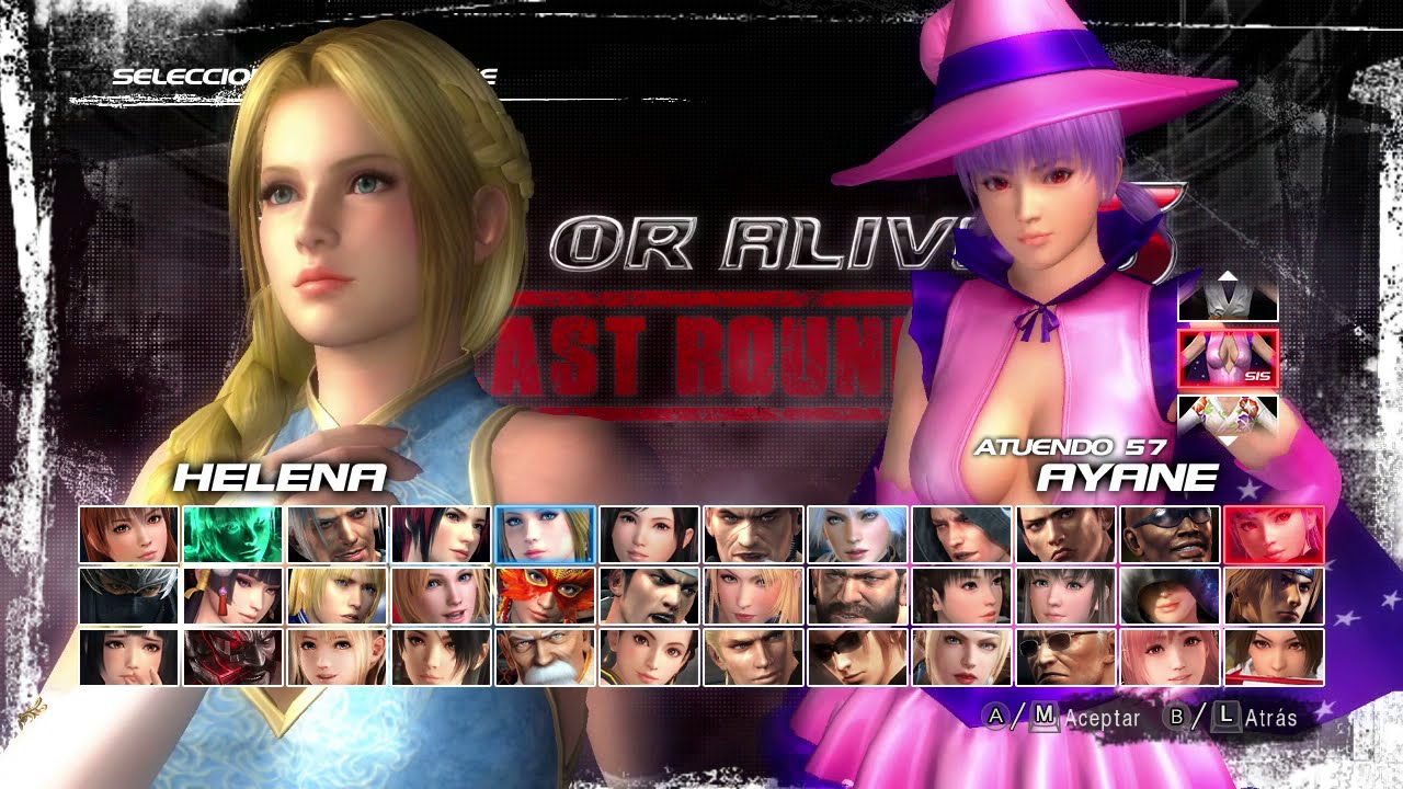 DEAD OR ALIVE 5 Todos Los Personajes
