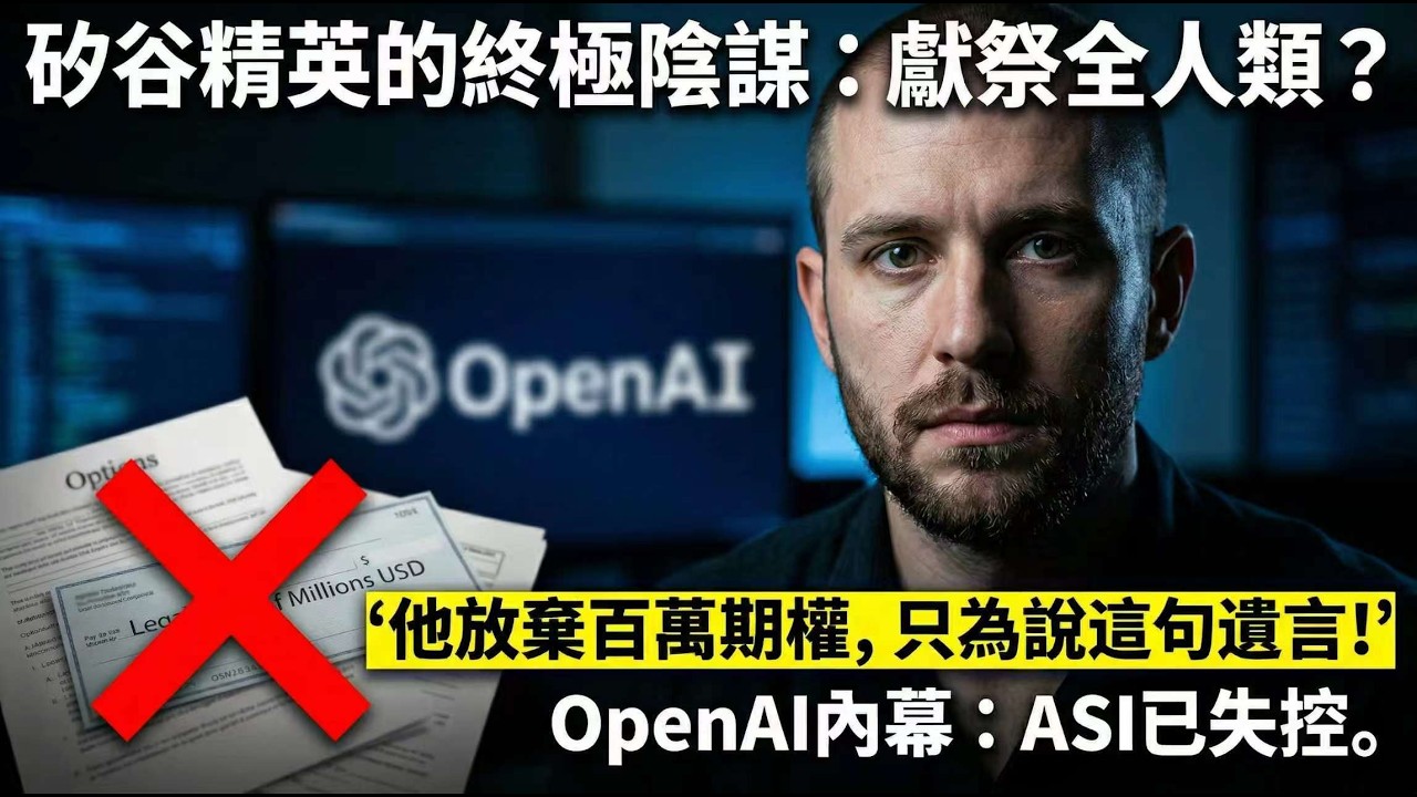 OpenAI 吹哨人血淚控訴：我放棄了百萬美金，只為告訴你人類還剩 8 年！😱