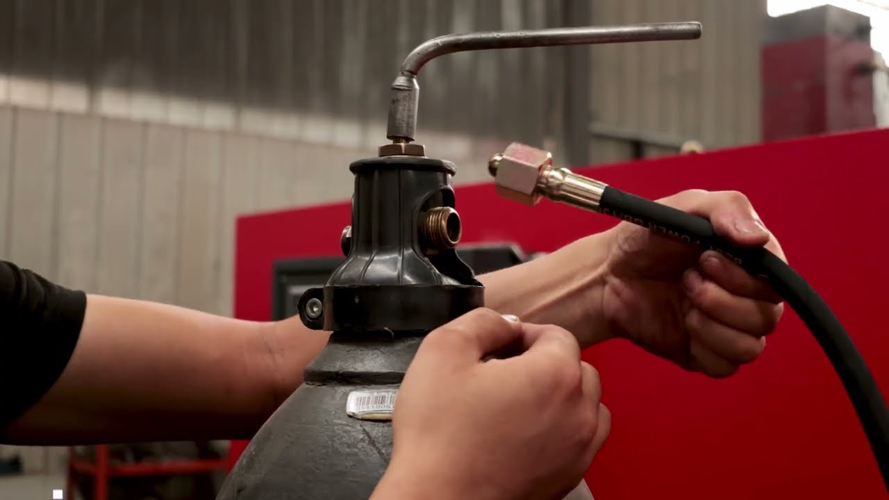 How to Fill Nitrogen in a Swing Beam Shearing Machine | HARSLE Tutorial