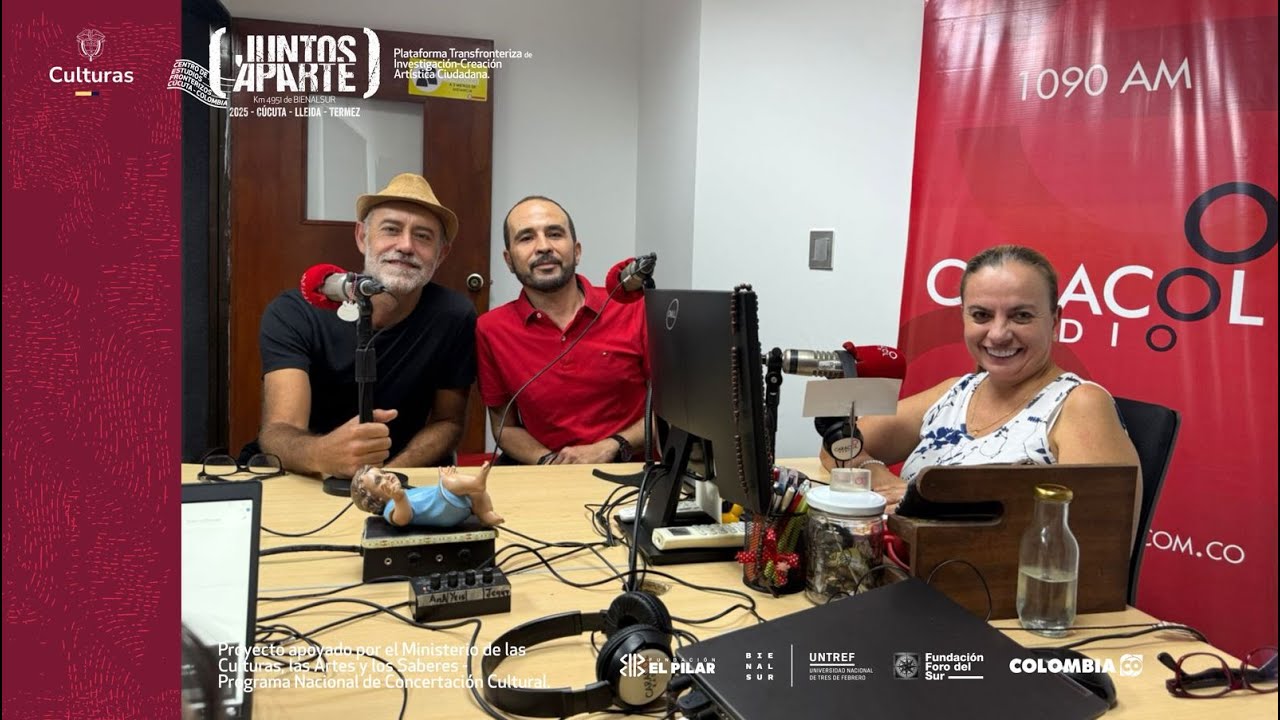 La exposición 𝙁𝙧𝙤𝙣𝙩𝙚𝙧𝙖: 𝙂𝙚𝙤𝙜𝙧𝙖𝙛í𝙖 𝙚𝙣 𝙨𝙪𝙨𝙥𝙚𝙣𝙨𝙞𝙤́𝙣 del artista  𝗫𝗮𝘃𝗶 𝗠𝘂ñ𝗼𝘇 en Caracol Radio.