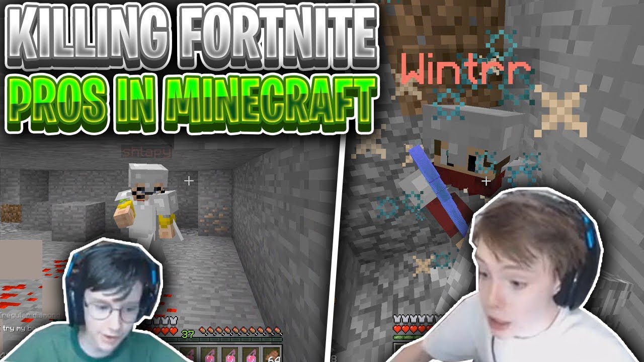 KILLING FORTNITE PRO PLAYERS IN.... MINECRAFT? *LIVE REACTIONS* | Minecraft HCF
