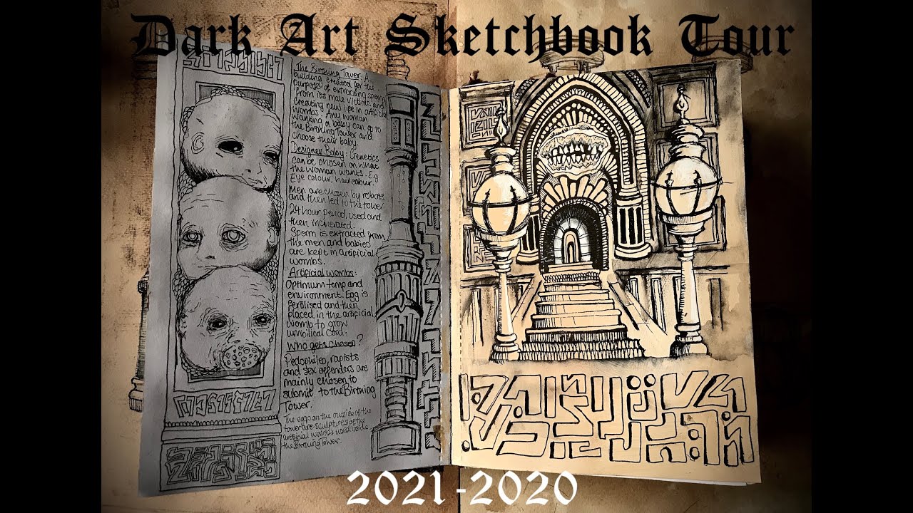 CREEPY Sketchbook Tour of a Visionary Dark Artist (2020-2021) ||Draca Wilford