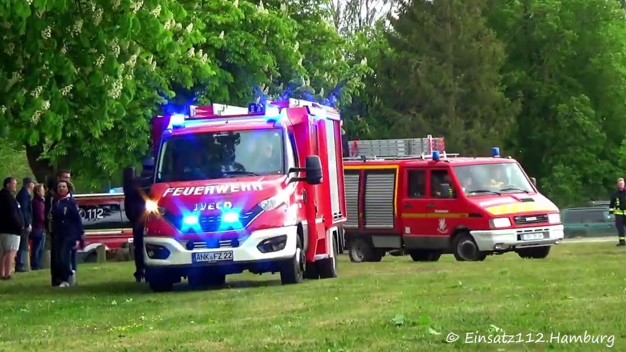 Kolonnenfahrt der Feuerwehren in Lühmannsdorf zum Amtsausscheid Züssow, 21.05.2022