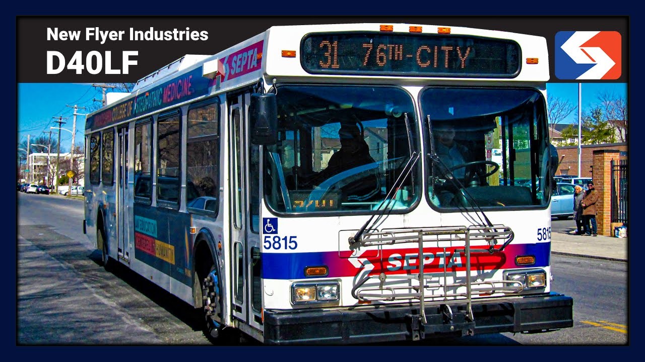 SEPTA's New Flyer D40LF Marathon - 30 Minutes of Diesel Engines