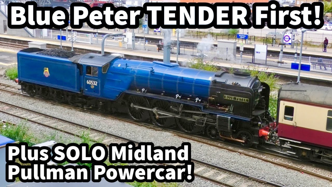 60532 'Blue Peter' TENDER First - Plus SOLO Midland Pullman POWERCAR at Southall 12/07/24