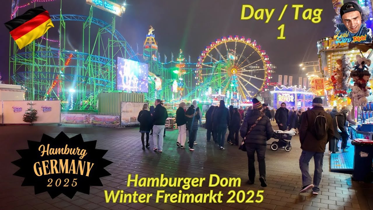 Hamburger Winter Dom 2025 Walk - Day/Tag 1🌏Hamburg / Germany✈️ 🇩🇪 - November 2025 - (4K Video)