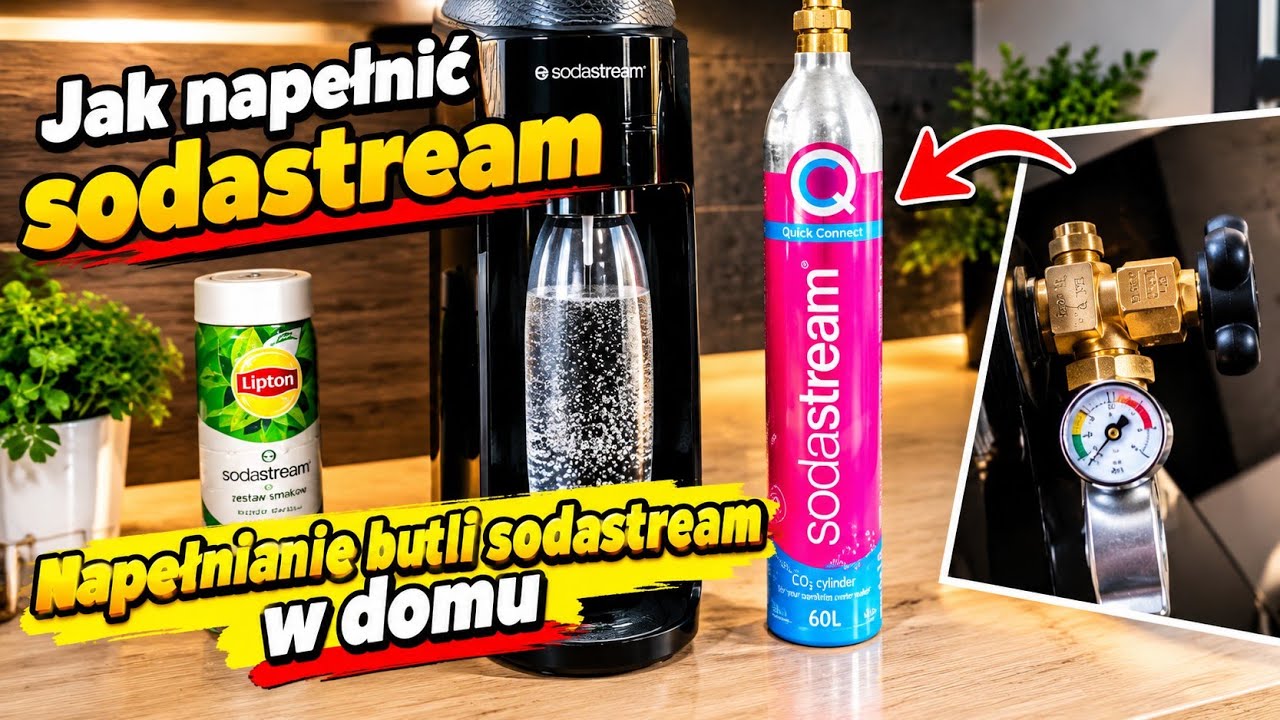Sodastream , jak napełnić pojemnik sodastream w domu.