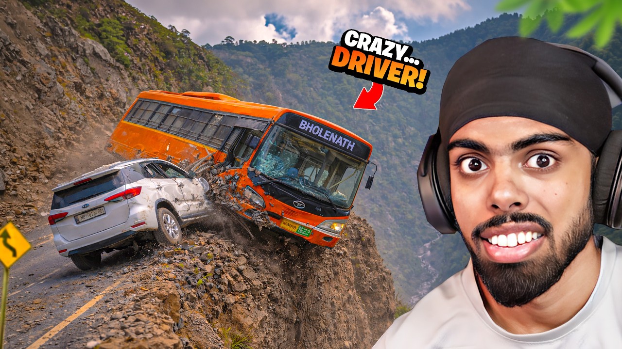 CRAZY INDIAN BUS DRIVING GONE WRONG...