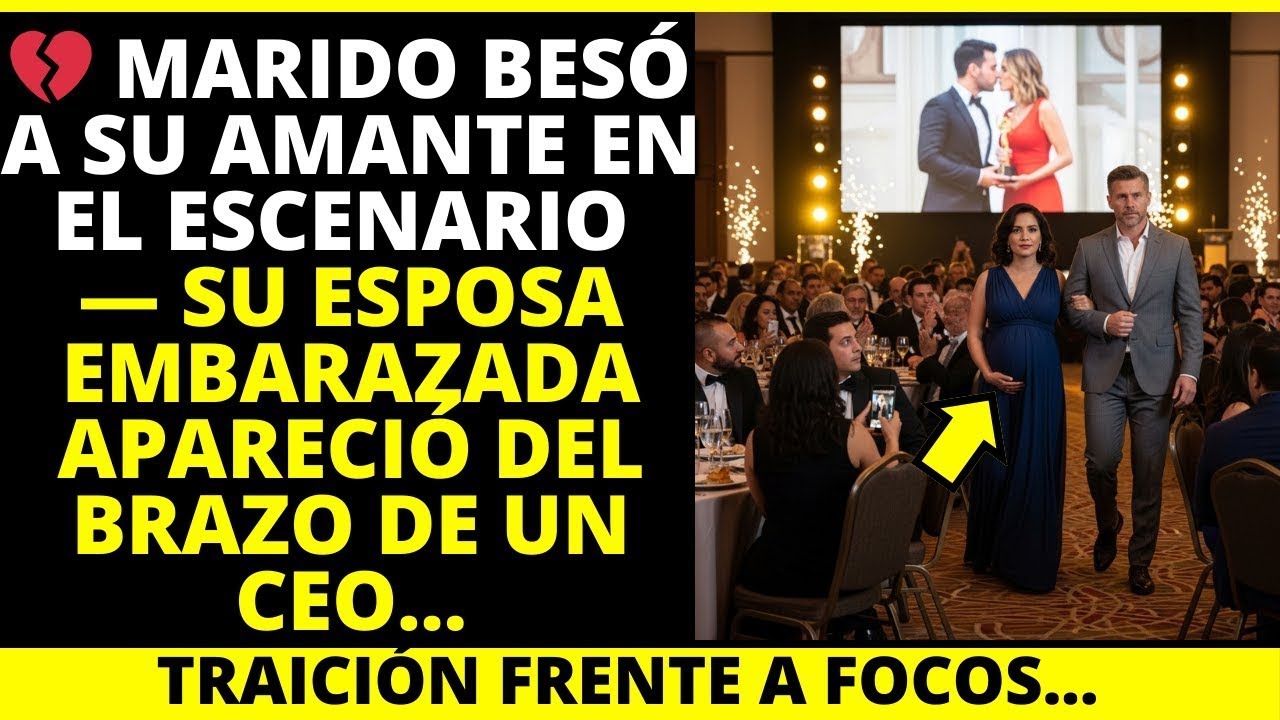MARIDO BESÓ A SU AMANTE EN EL ESCENARIO — SU ESPOSA EMBARAZADA APARECIÓ DEL BRAZO DE UN CEO