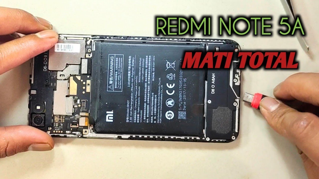 mengatasi redmi note 5a mati total