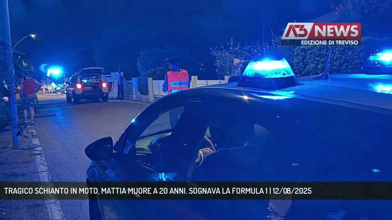 TRAGICO SCHIANTO IN MOTO, MATTIA MUORE A 20 ANNI. SOGNAVA LA FORMULA 1 | 12/08/2025