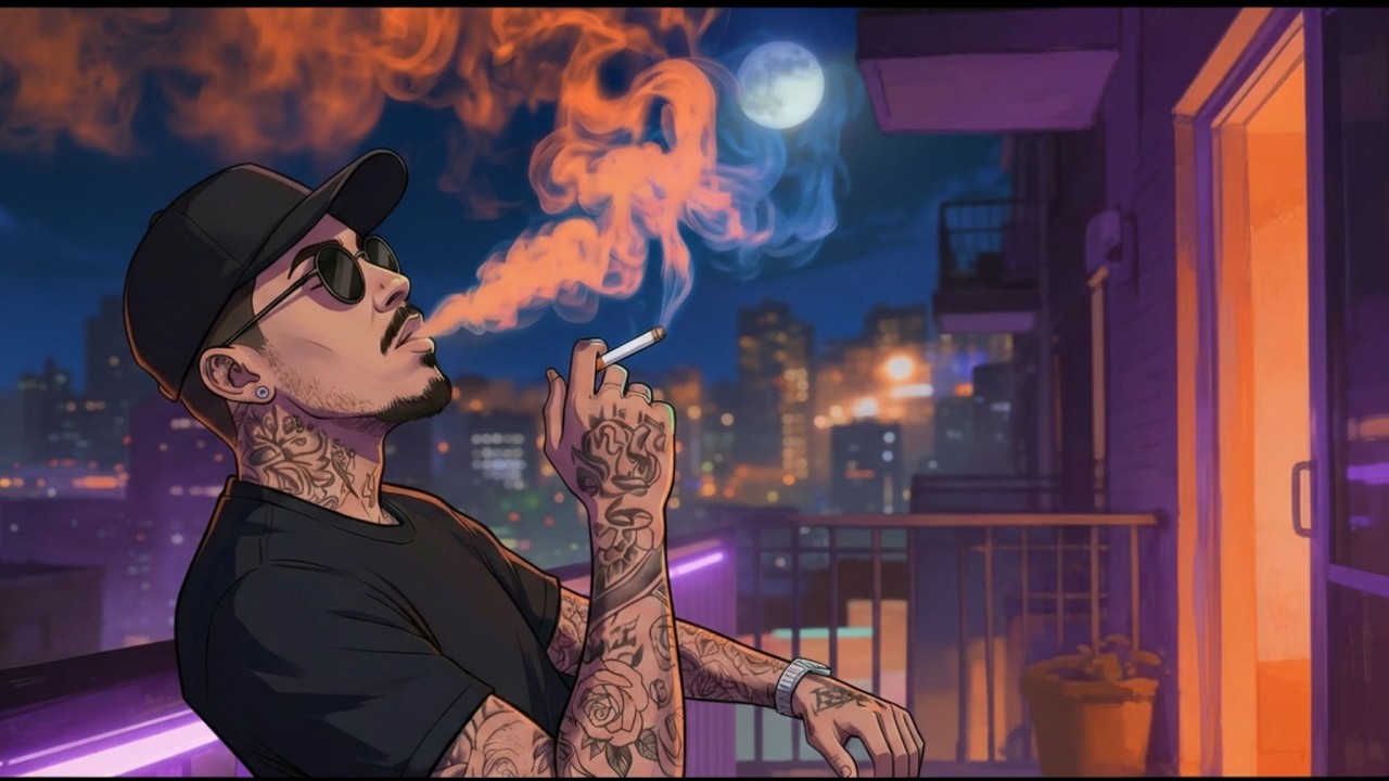 Neon Night Chill Rap Urban Midnight Cruise