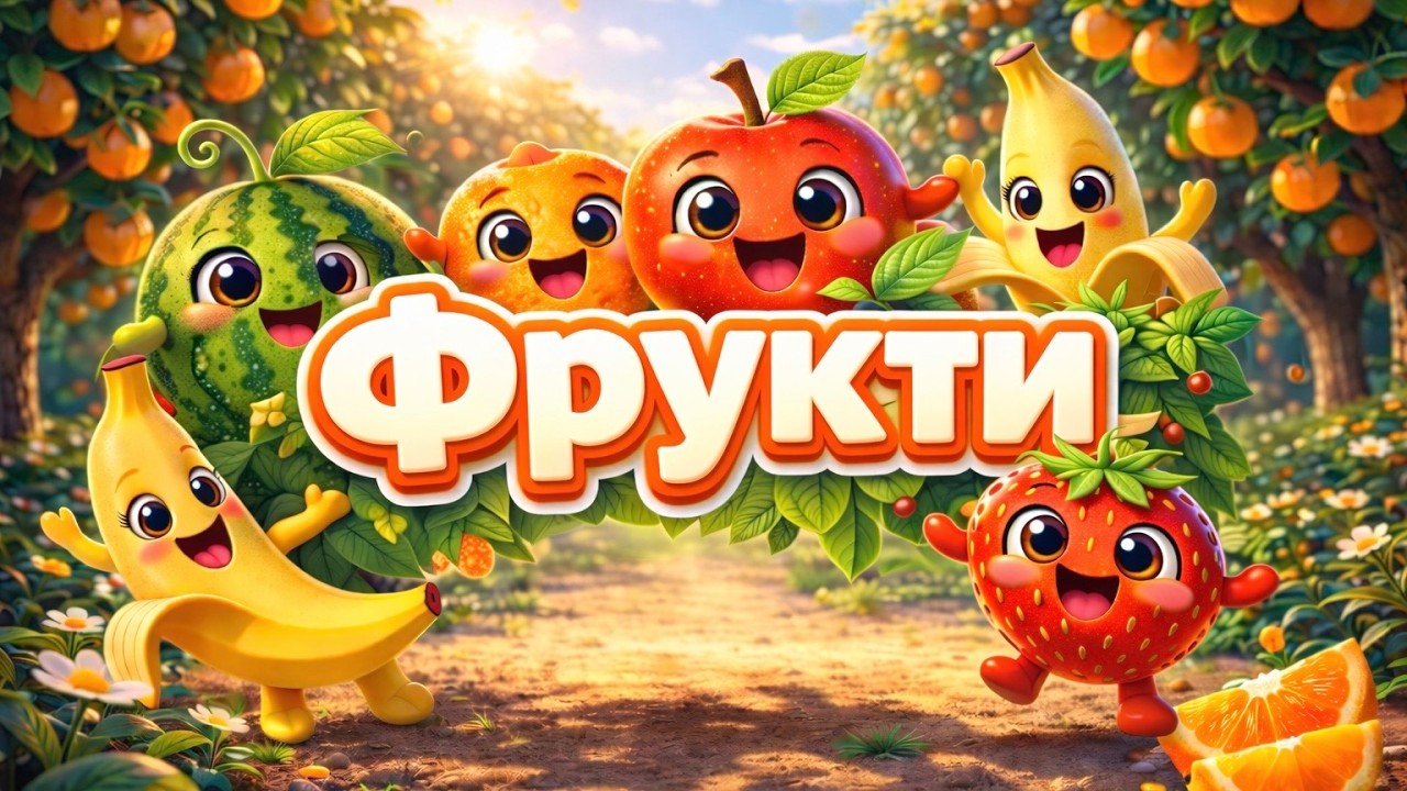 ФРУКТИ 🍌 | Вчимо Фрукти  | Дитячі пісні