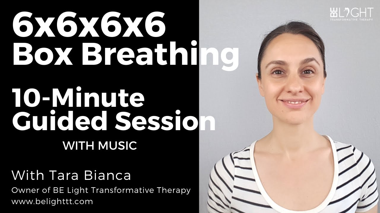 6-6-6-6 Box Breathing - 10-Minute Guided Breath Session - WITH Background Music