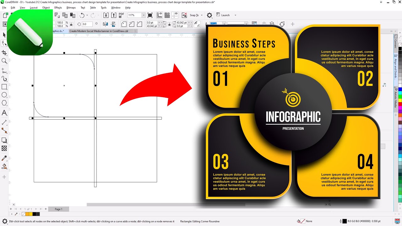 Turn Simple Shapes into Jaw-Dropping Designs in CorelDRAW! 🔥