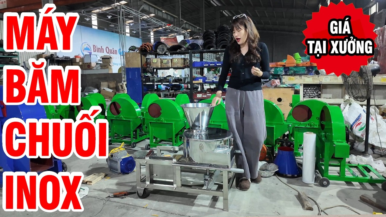 🔥 Giá Tại Xưởng Cho Máy Băm Chuối Inox Dùng Bền Chục Năm|Tặng Bộ Dao Băm
