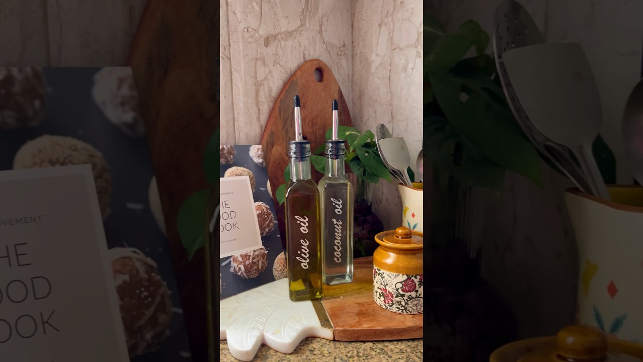 Let&rsquo;s reuse the glass bottles to make oil dispensers for kitchen #shorts #ytshorts #kitchen
