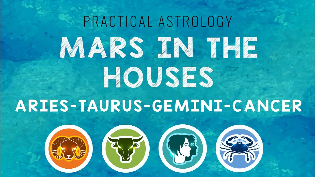 Practical Astrology | Mars in the Houses | Aries.Taurus.Gemini.Cancer.
