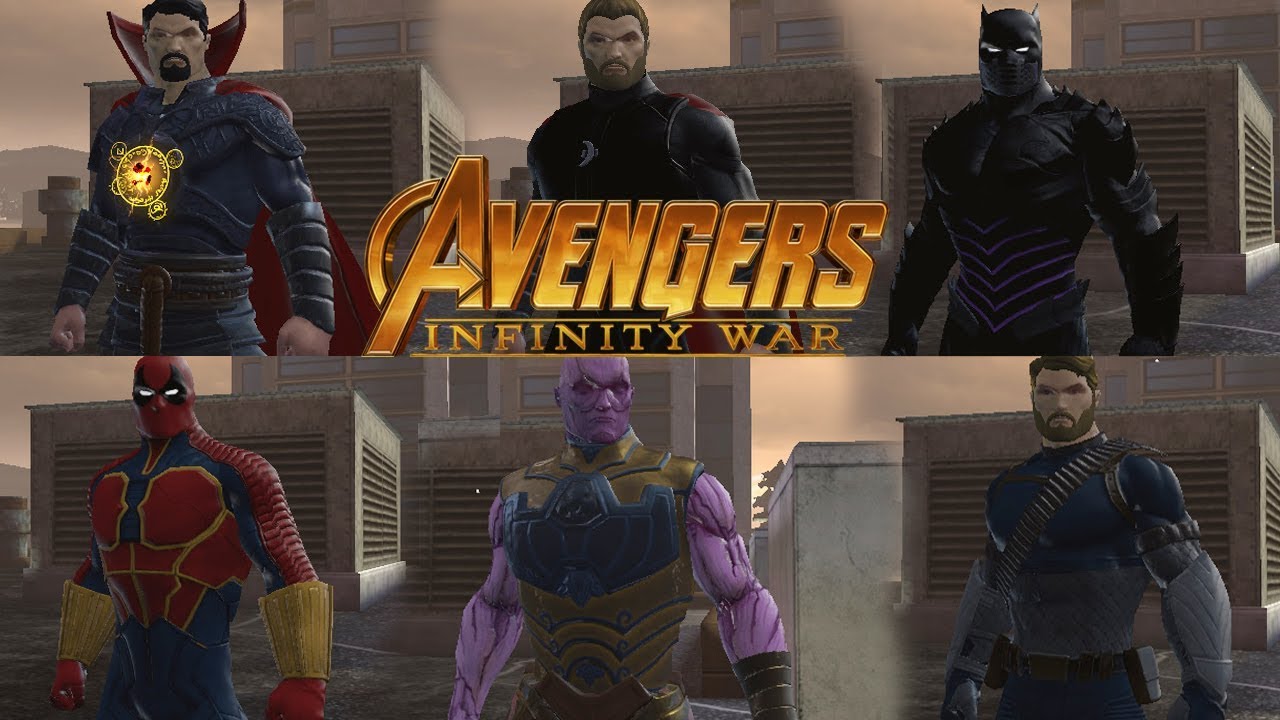 [DCUO] Closet  (Infinity War) Dr Strange, Thor, Black Panther, Iron Spider, Captain America, Thanos