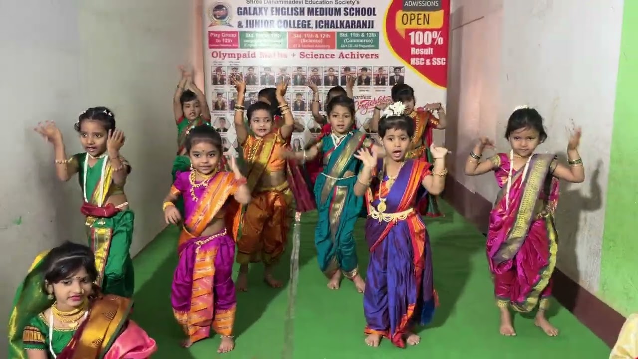 Shivaji Maharaj Jayanti special dance Performance by Pre primary section girls. #shivjayanti 