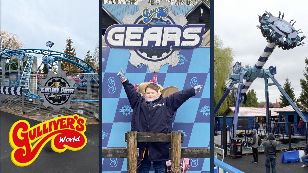 Henry's FIRST EVER inverted ride at GULLIVERS GEARS.. February 2026 | Fun With Henry