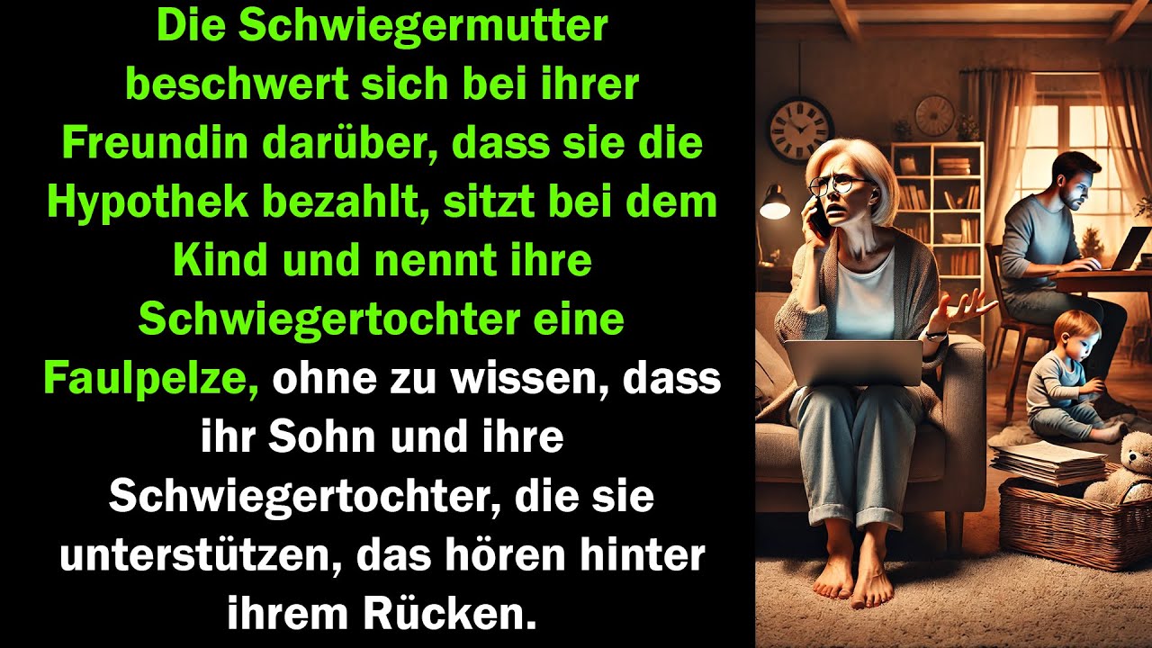 Schwiegermutter nennt die Schwiegertochter faul, ohne zu wissen, dass das Paar hinter ihr steht.