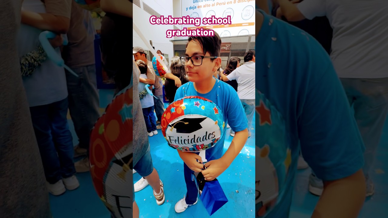 Celebrating school graduation