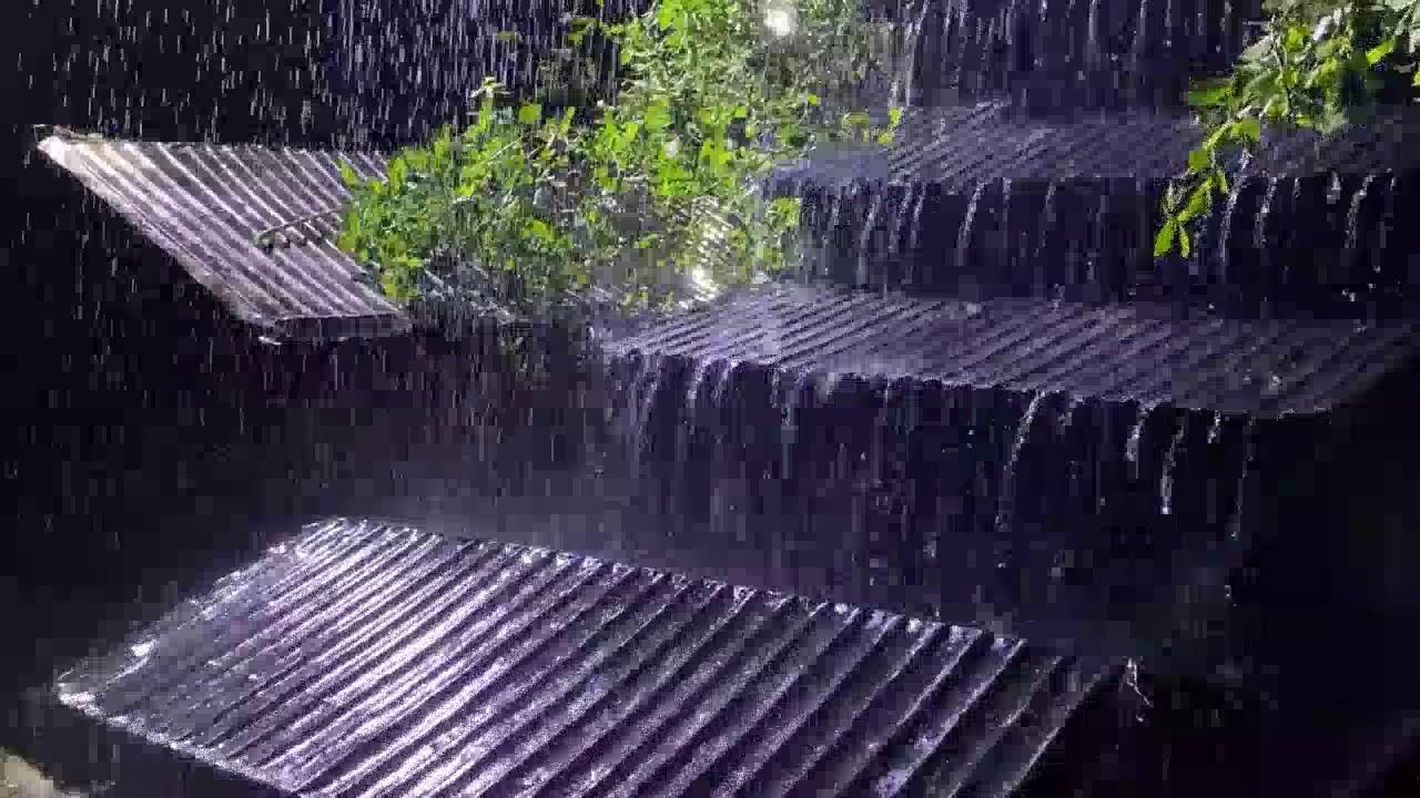FALL ASLEEP INSTANTLY(No Ads)😴Heavy Rain,Thunderstorm🔥Fire Sounds for Quite Night &Stop Overthinking