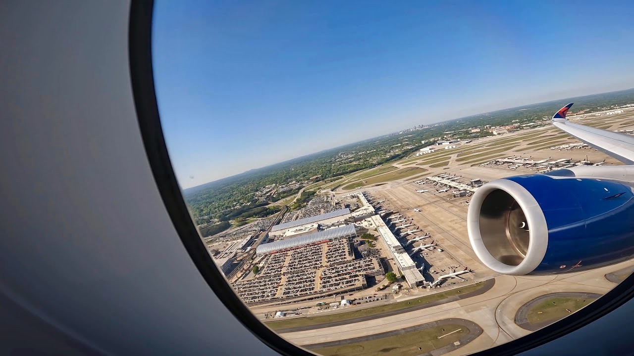 Delta A350-900 Pushback, Taxi, and Takeoff from ATL in 4K