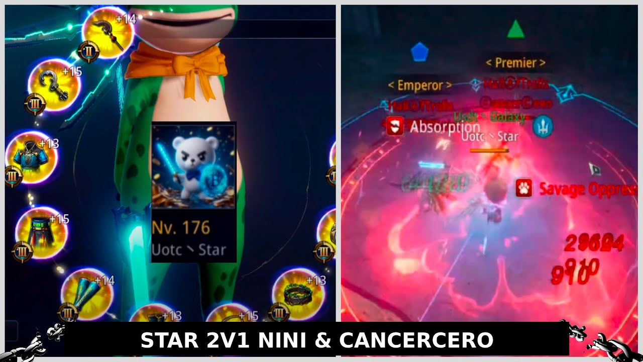 STAR 2V1 CONTRA ⓒancerⒸeяo & 千杯不醉的nini - MIR4