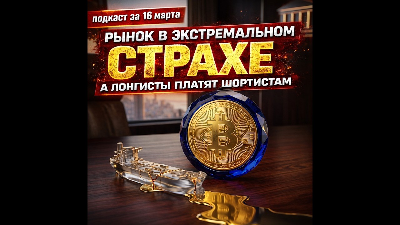 Рынок в экстремальном страхе, а лонгисты платят шортистам. Классическая ловушка? | 16 марта