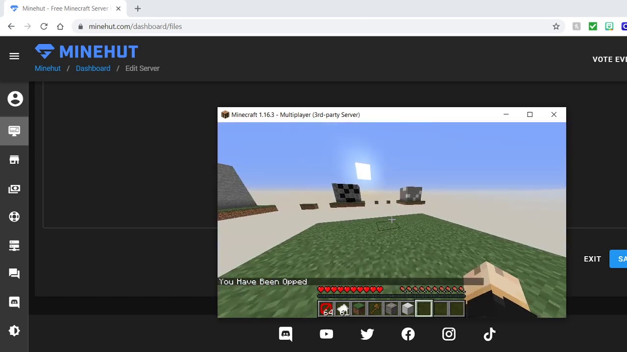 How to Skript commands in minehut
