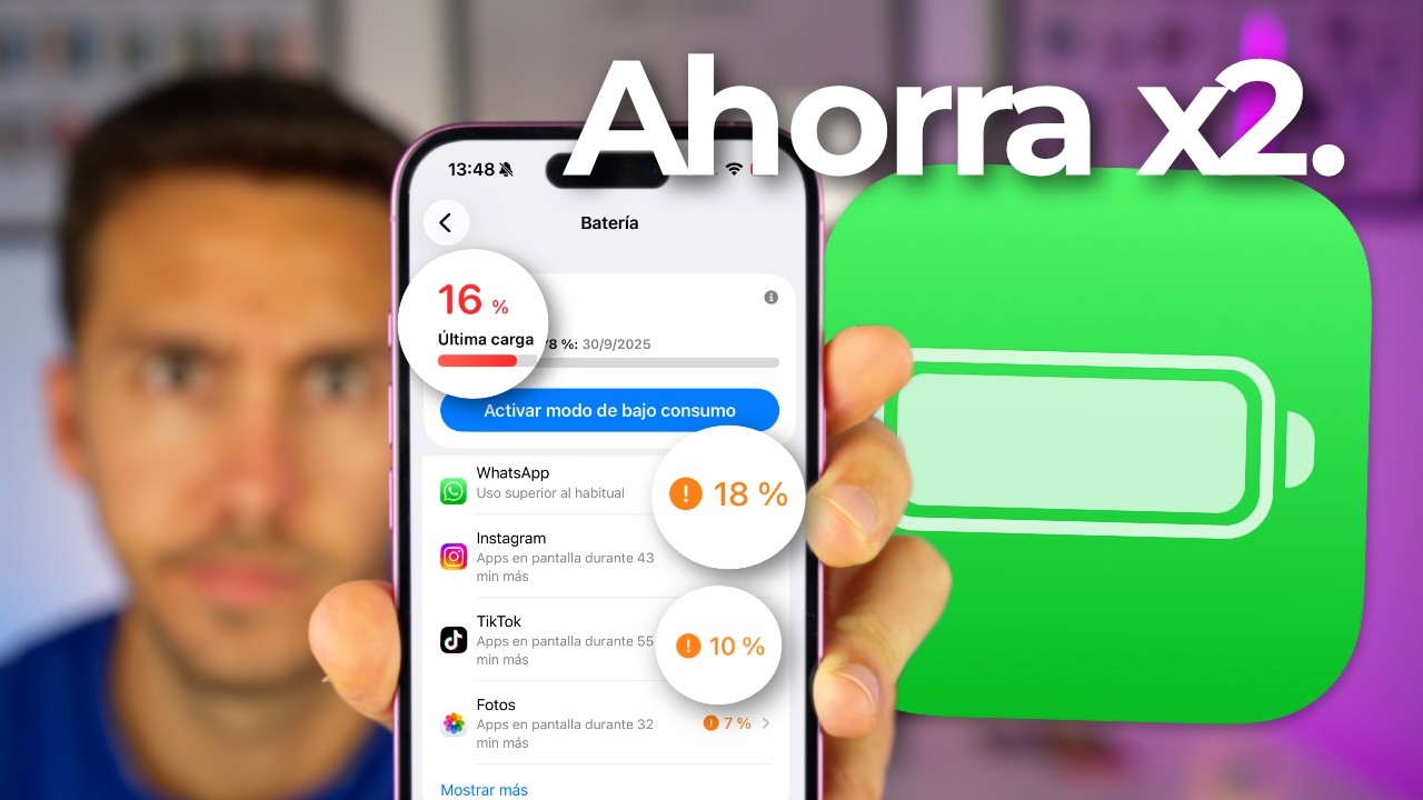 15 AJUSTES para AHORRAR BATERIA en tu iPhone con iOS 26 que DEBES ACTIVAR 🔋