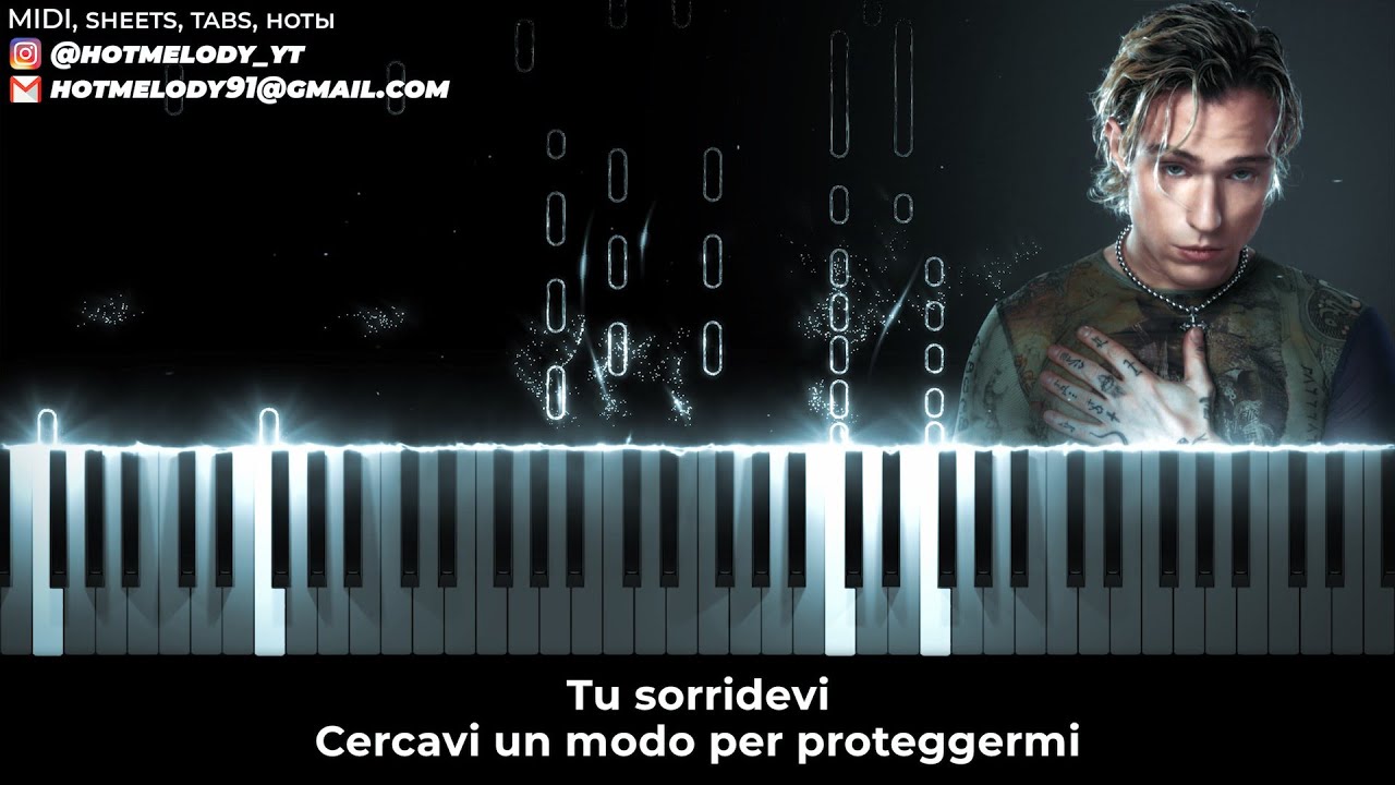 Irama - Tu no piano karaoke (Sanremo 2024)