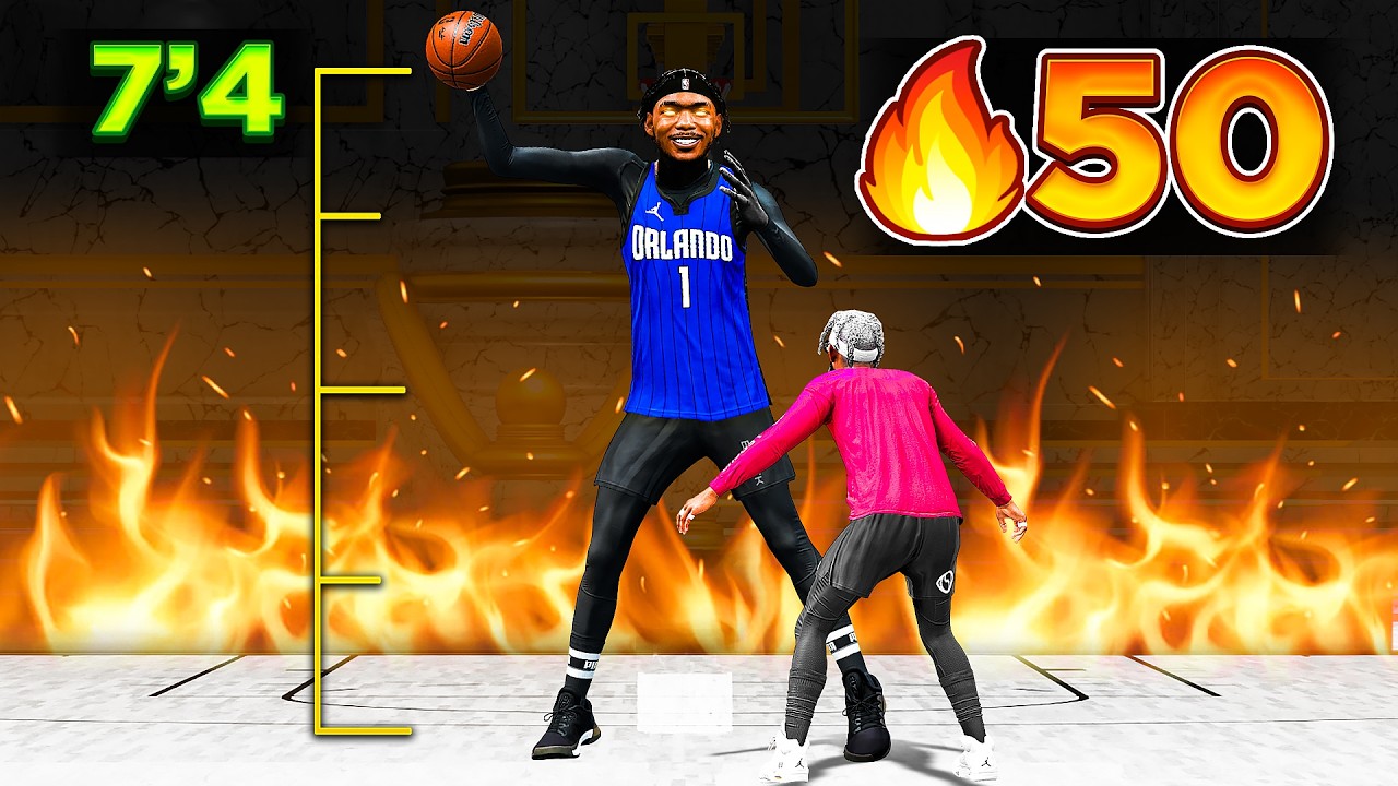 I BROUGHT my 7'4 ISO BUILD to the SWEATY 1v1 COURT... (WTF)