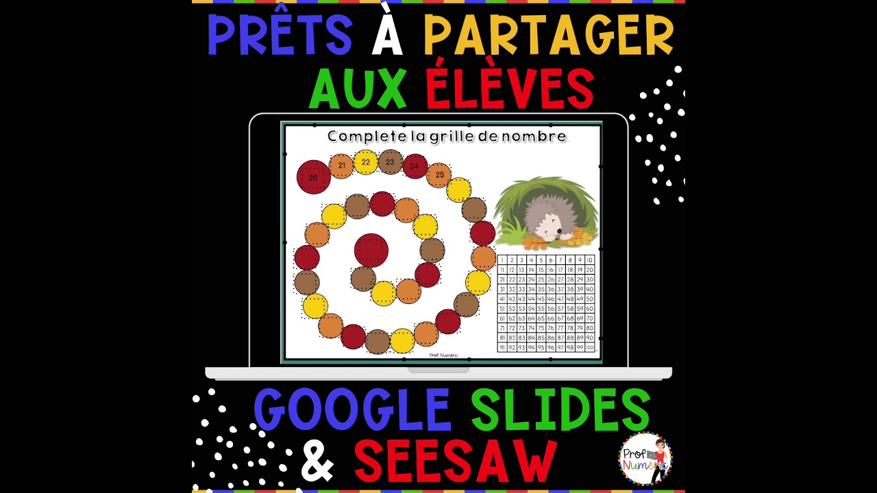Ateliers Google Slides - SEESAW - 1re année  MATHS #googleslides #numérique #pédagonumérique #seesaw