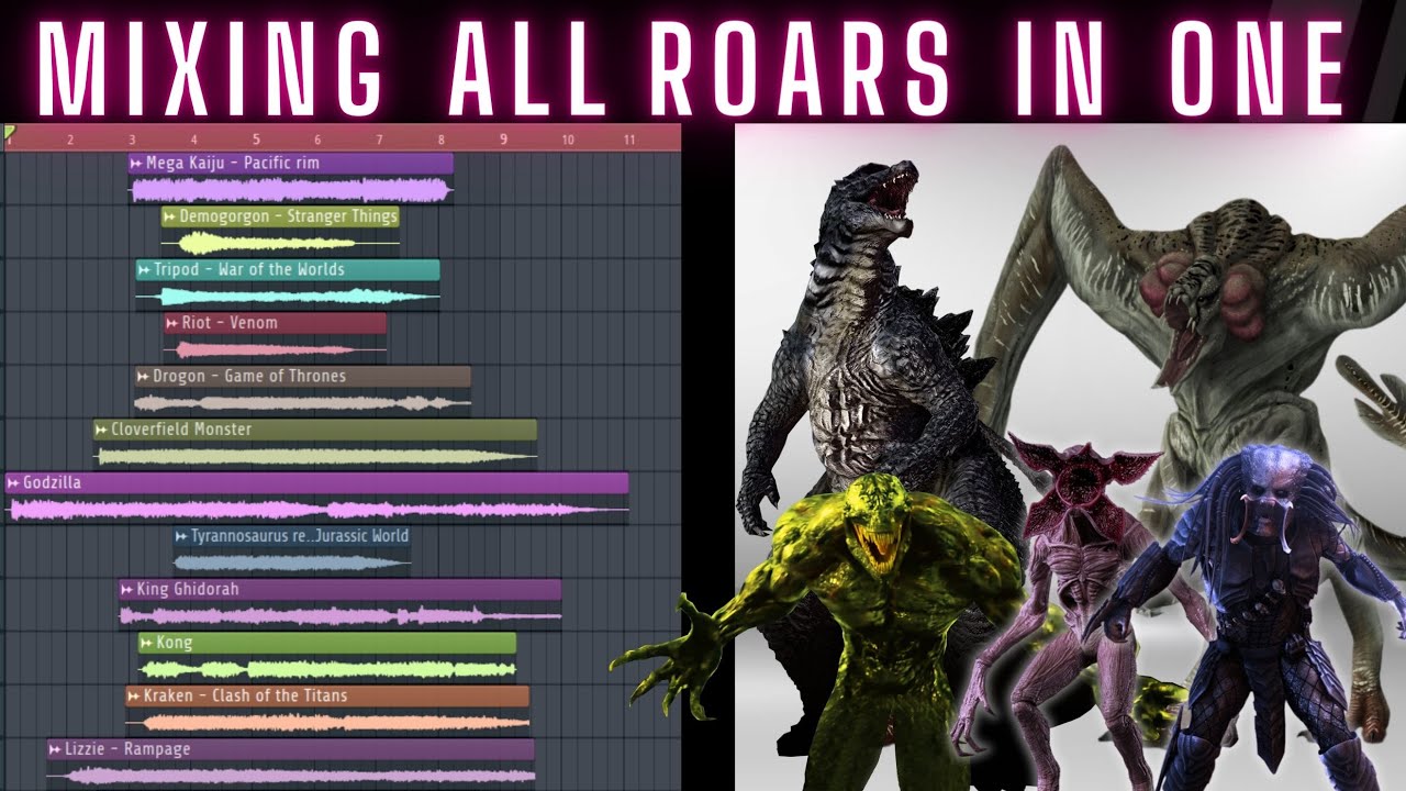 Mixing All Movie Monster roars Into One