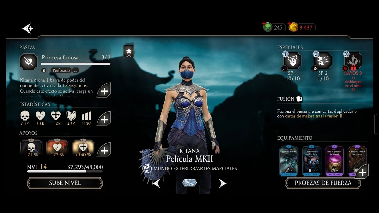 SUBIENDO DE NIVEL KITANA PELICULA MK 11 DIAMANTE