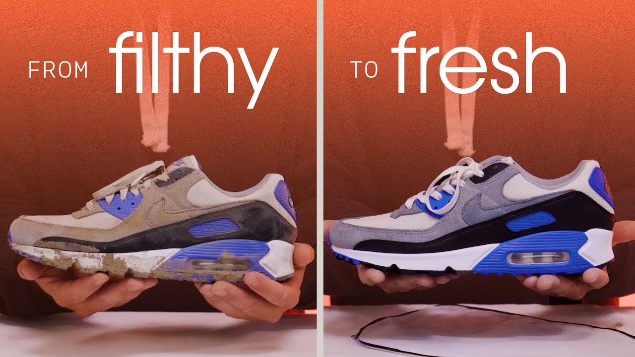 From Filthy to Fresh | Air Max 90 Sneaker Cleaning Transformation