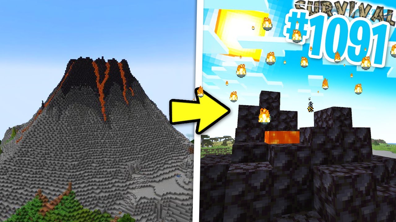 HO CREATO un VULCANO FUNZIONANTE - Minecraft ITA SURVIVAL #1091