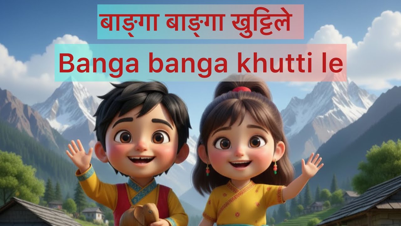 “बाङ्गा बाङ्गा खुट्टीले | Banga Banga Khutti Le – Fun Kids Rhyme”