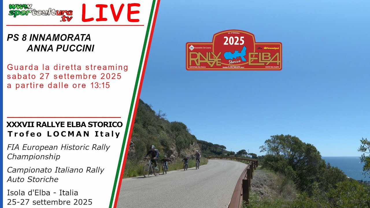 PS 8 Innamorata Anna Puccini e Arrivo XXXVII Rallye Elba Storico 2025 | SPORTCULTURA.TV