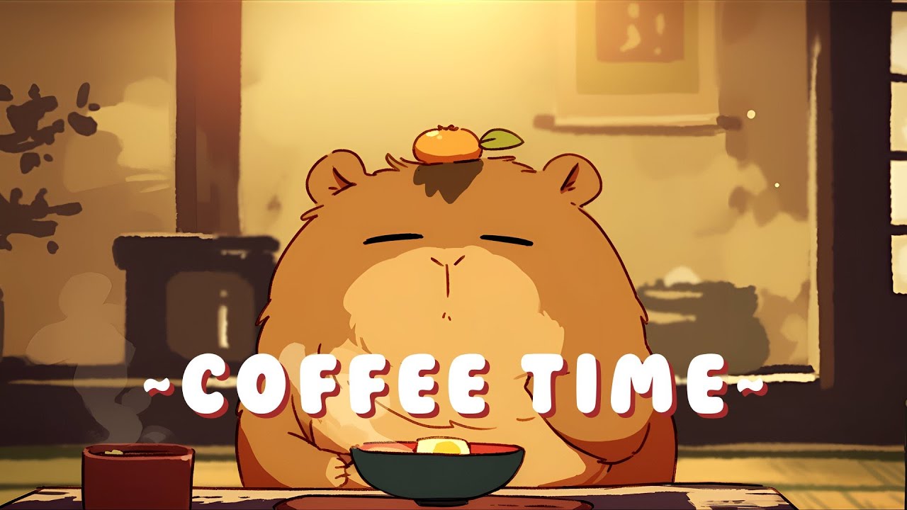 [1 Hour] Capybara Beats & Lofi - Relaxing Tunes Collection ~ Peaceful Moments ~ 🦫 🌙 📖