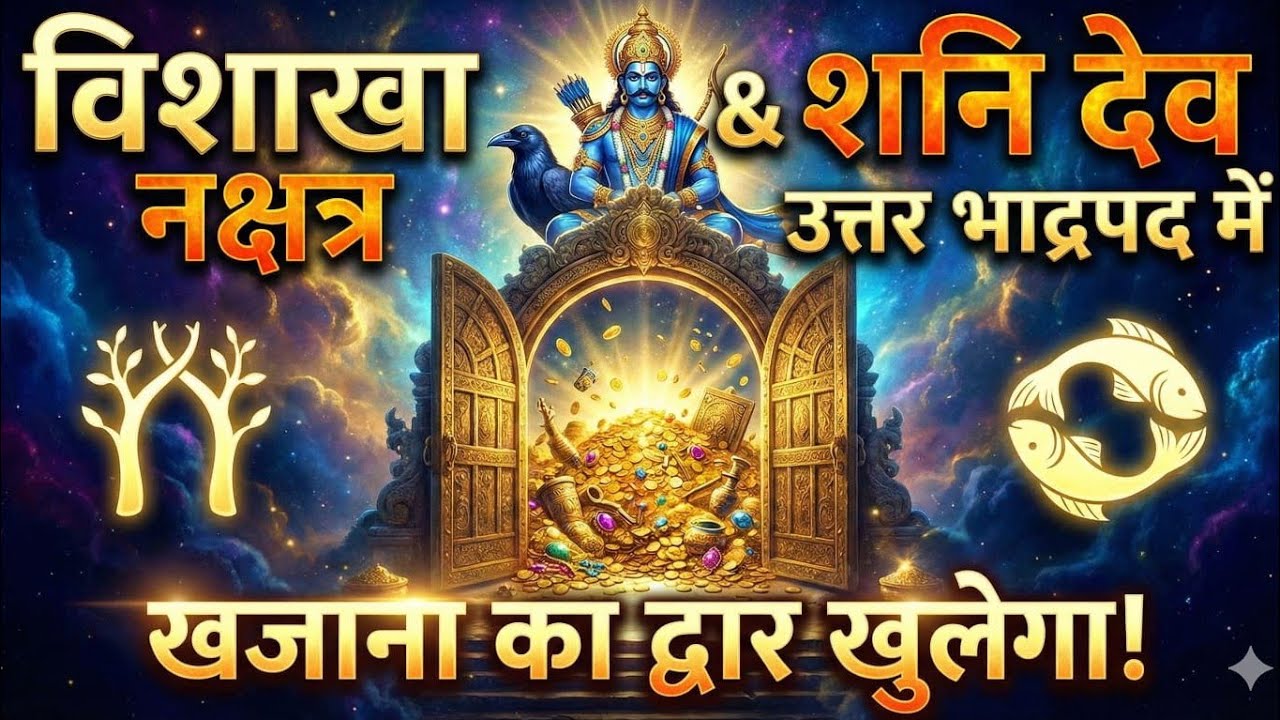विशाखा नक्षत्र vishakha nakshtr उत्तर भद्र पद के शनि देव। 117 दिन लक्ष्मी के द्वार तक ले जायेंगे  