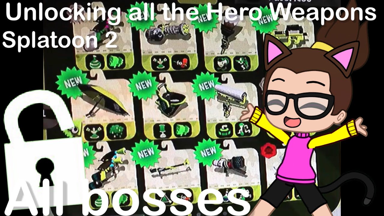 Unlocking all Hero Weapons in Octo Canyon (Splatoon 2) (the movie!) (Read Description)
