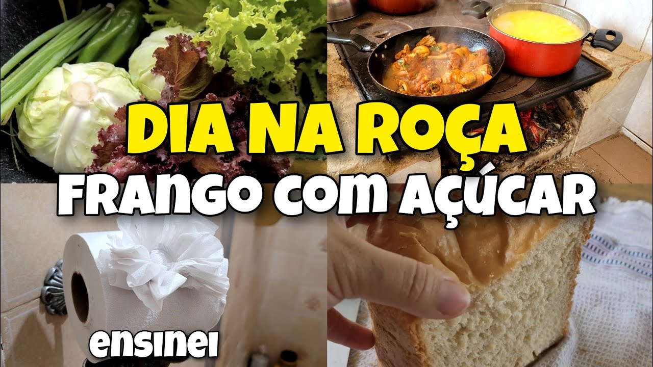 Nosso Dia e Realidade Na Ro&ccedil;a||Fiz Frango com A&ccedil;&uacute;car,Polenta No Fog&atilde;o a Lenha