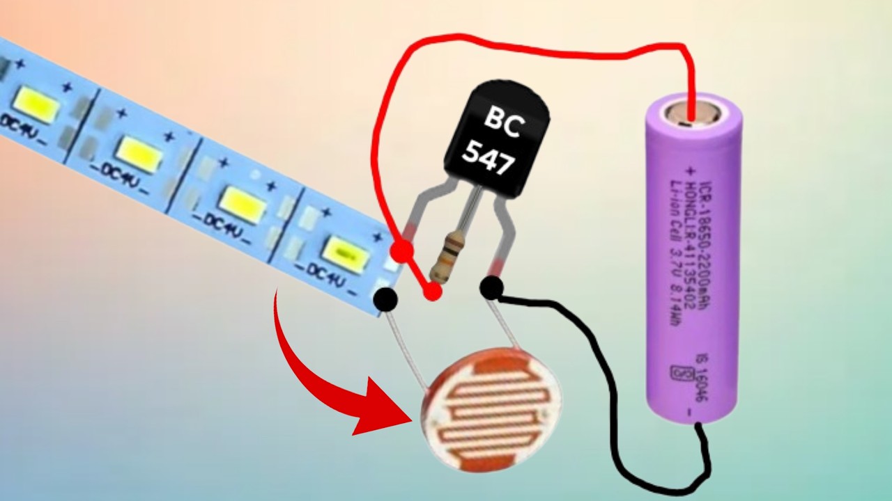 Automatic on / off Day Night Light || LDR  Seensor Using BC547 Transistor